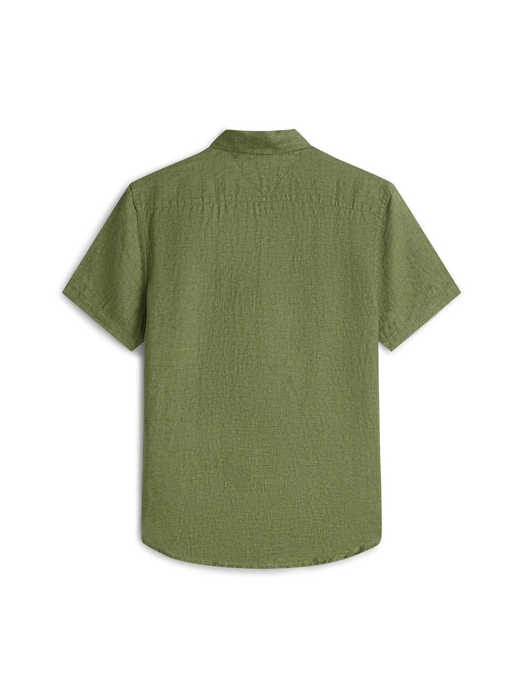 Tommy Hilfiger 100% Linen Short Sleeve Shirt in Dark Artichoke