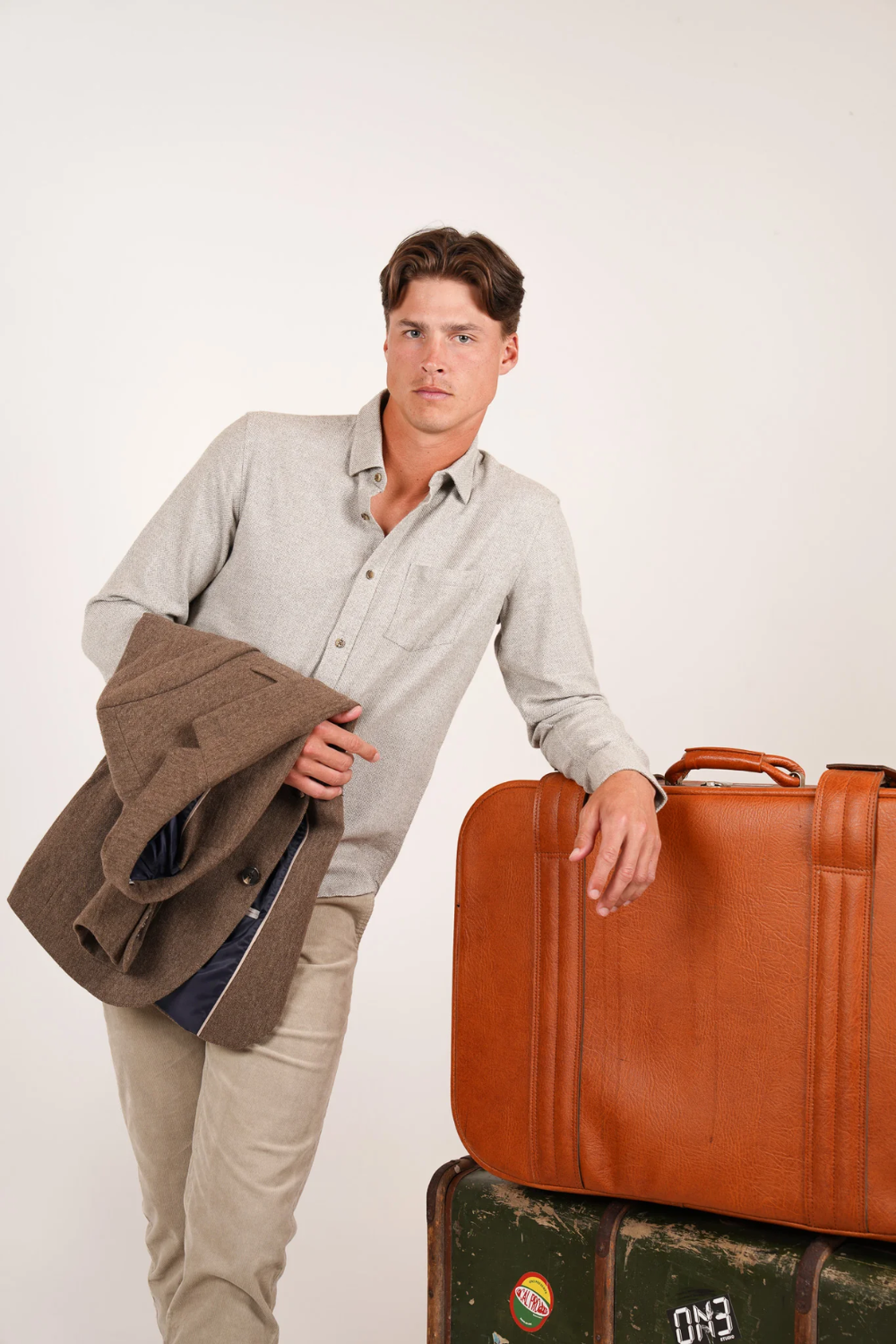 JAMES HARPER TEXTURED COTTON L/S SHIRT JHS636