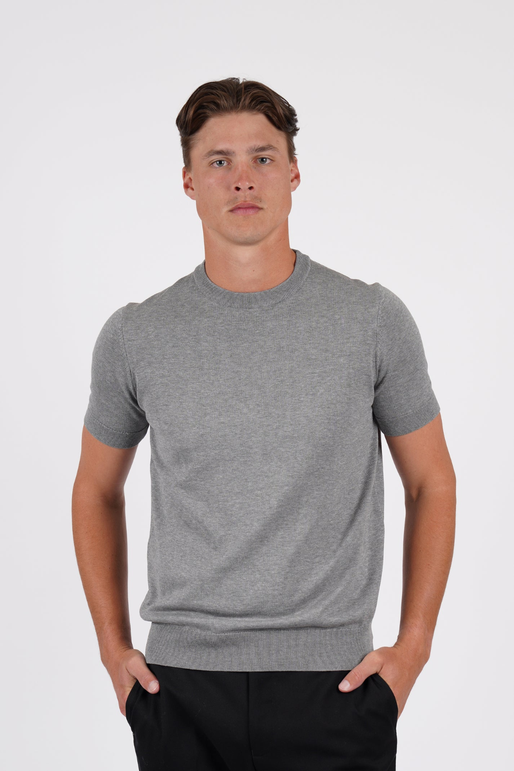 HARDY AMIES COTTON SILK S/S KNITWEAR TSHIRT