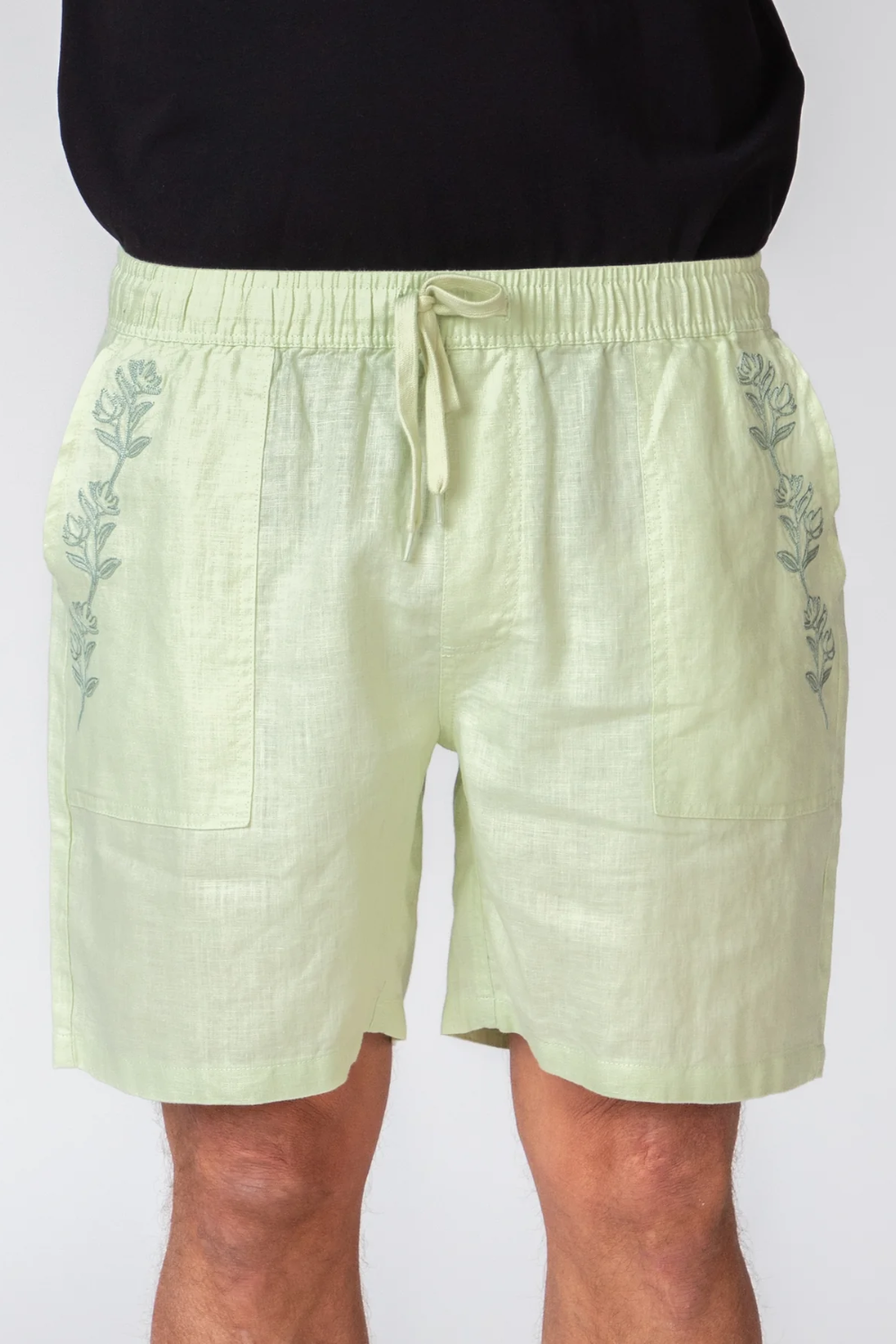 MR SIMPLE GARDEN STATE BURBANK EMB LINEN SHORT M103243