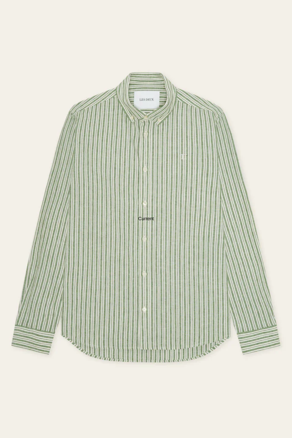 LES DEUX STRIPE COTTON LINEN L/S SHIRT 1001859