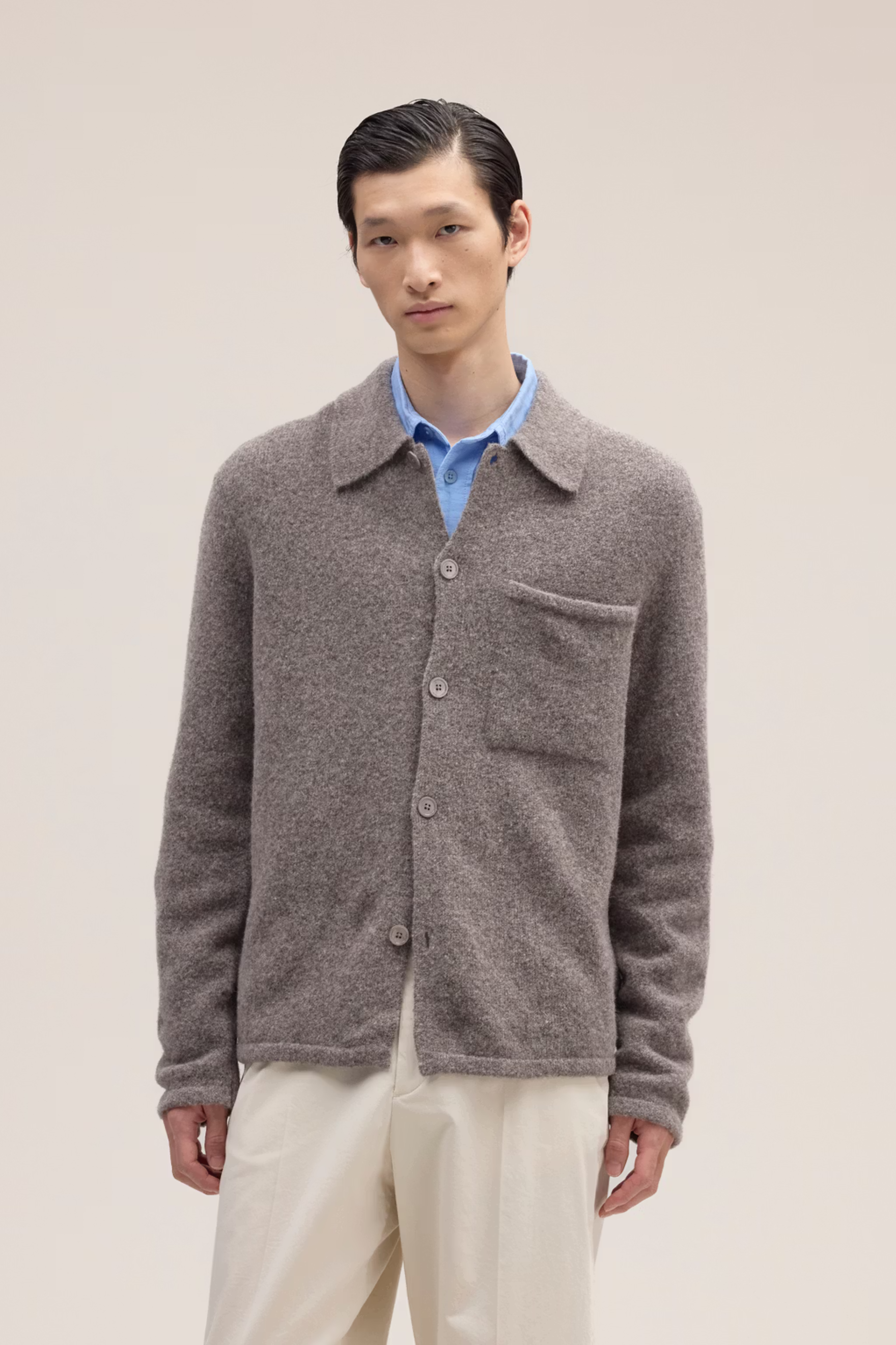 NN07 JONAS 6683 100% CERTIFIED BOUCLE WOOL CARDIGAN