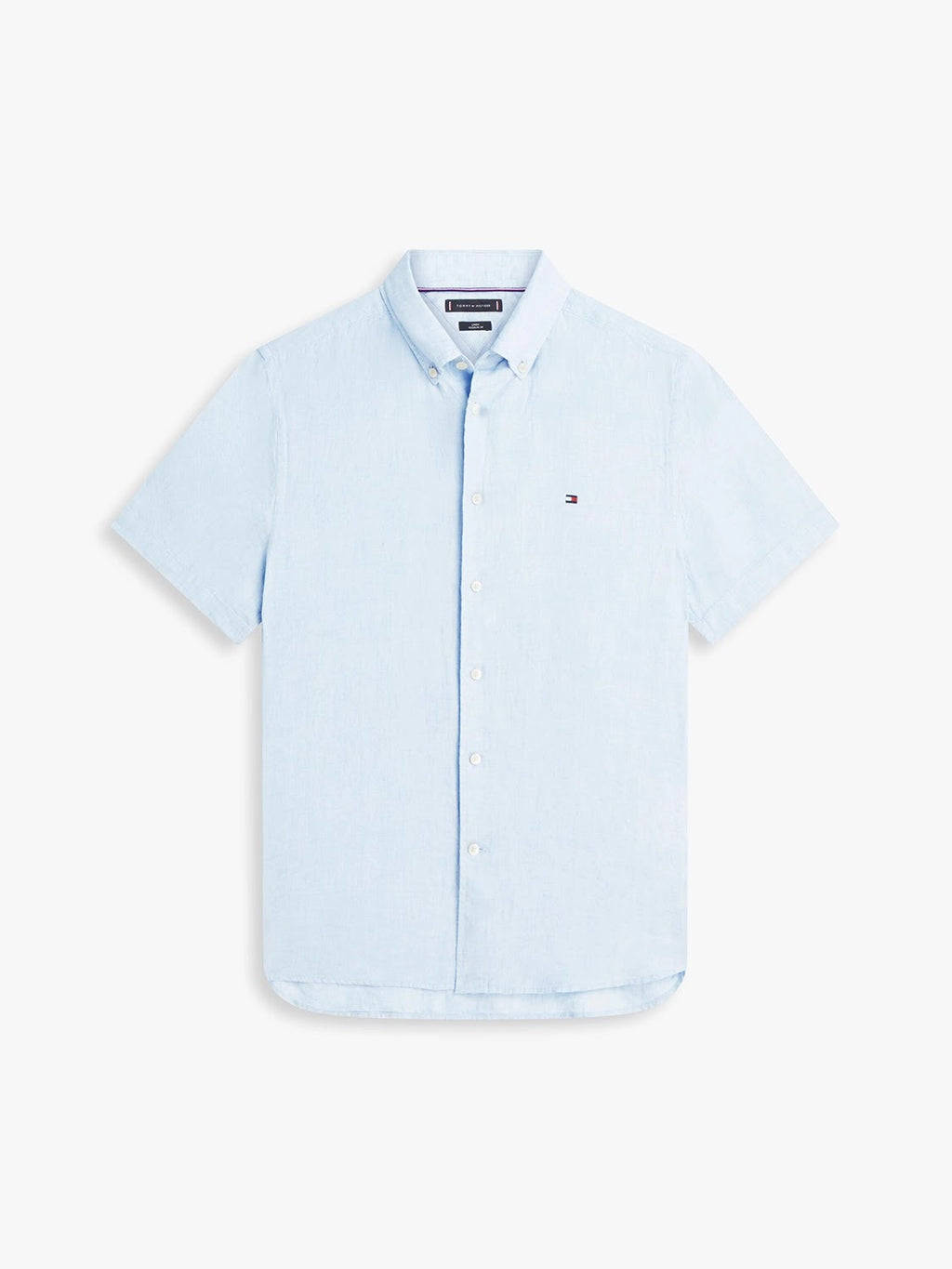 Tommy Hilfiger 100% Linen Short Sleeve Shirt in Breezy Blue