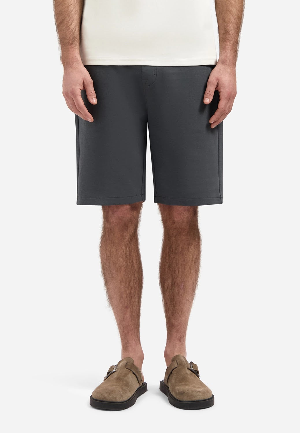 No Excess Stretch Jersey Short in Dark Steel