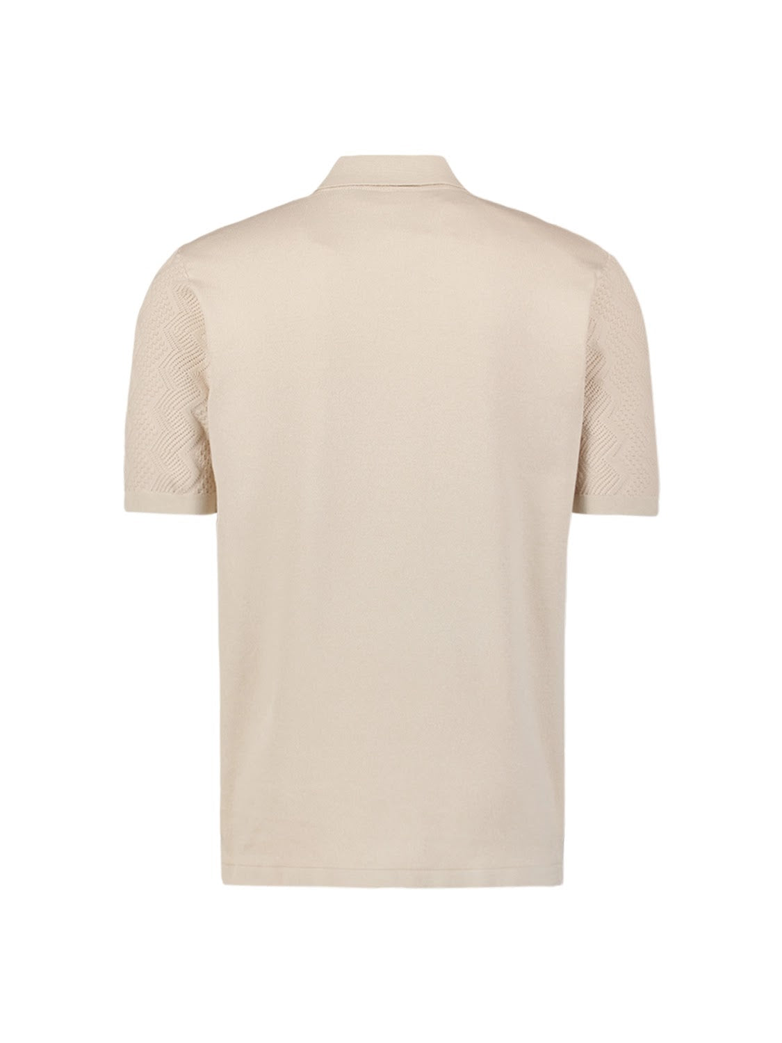 No Excess Textured Knit Polo in Desert