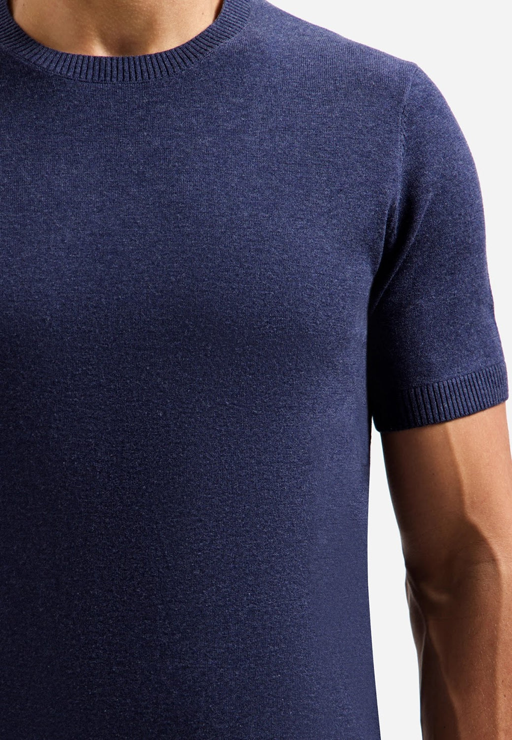 No Excess Knit Crew Neck Tee in Night