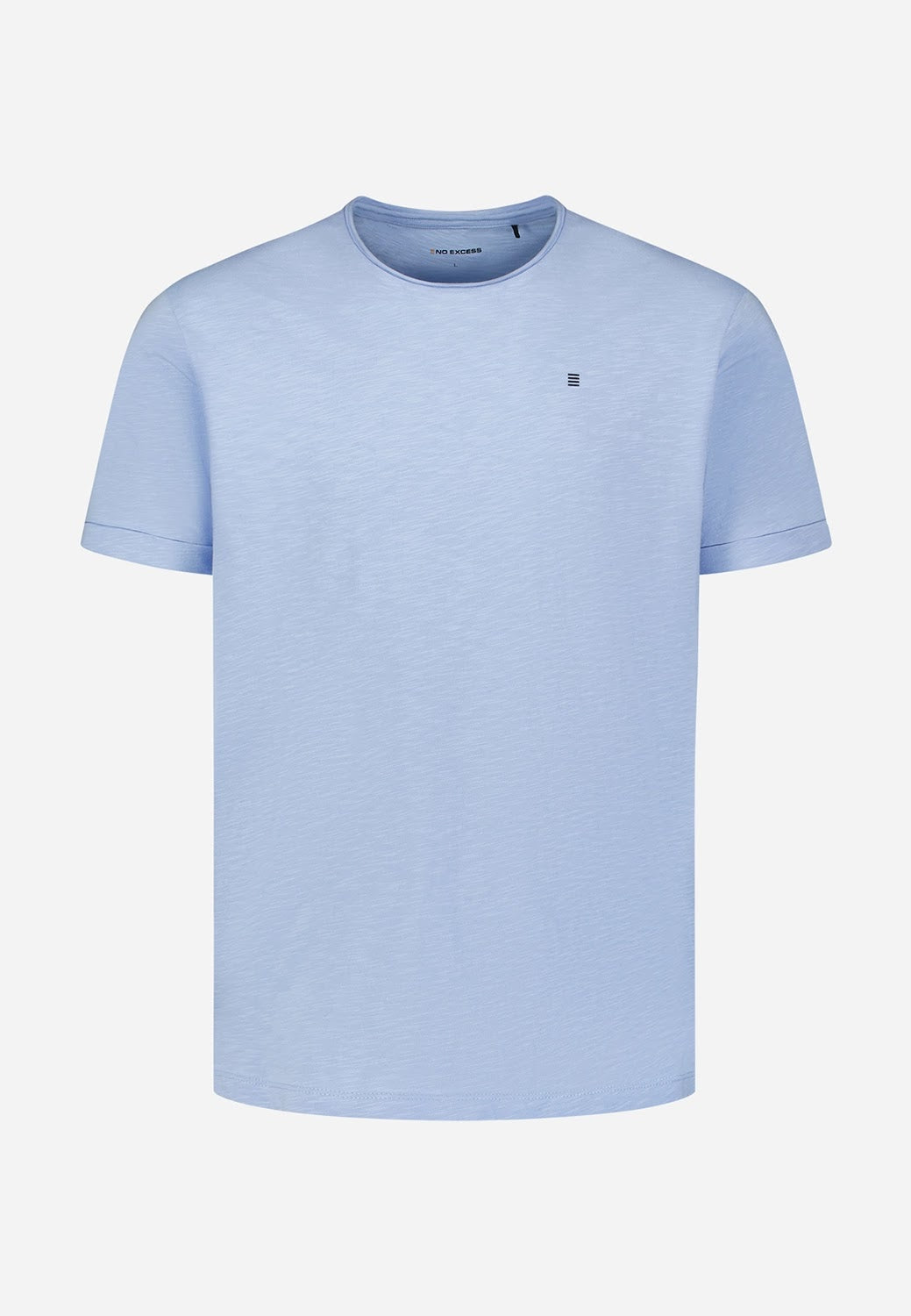 No Excess Raw Edge Tee in Blue