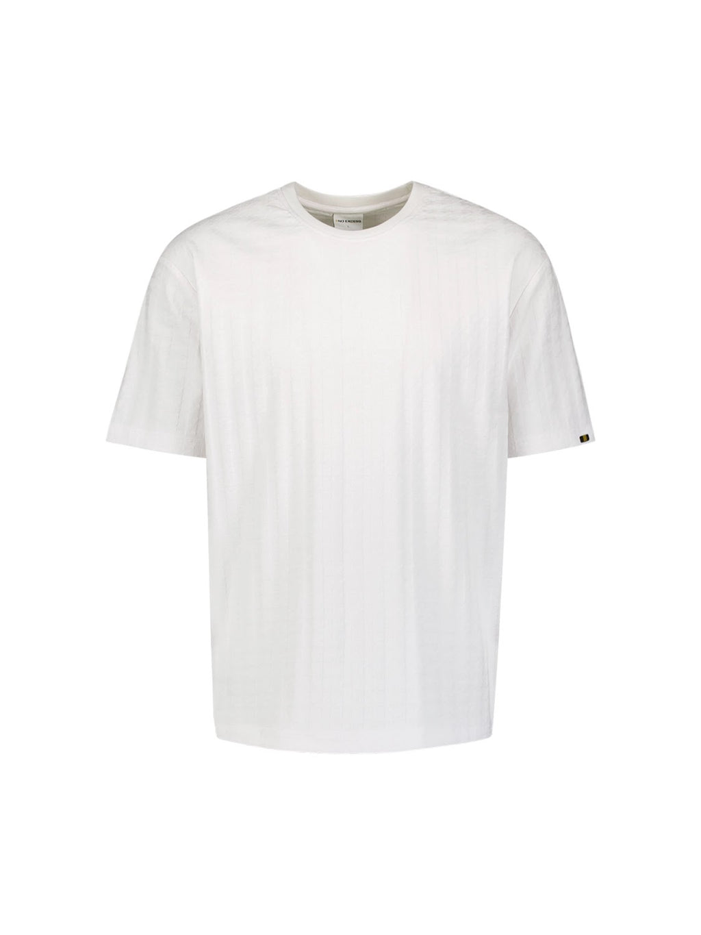 No Excess Textured Crew Neck Tee in White