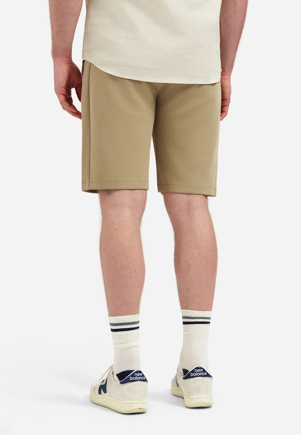 No Excess Stretch Jersey Short in Taupe