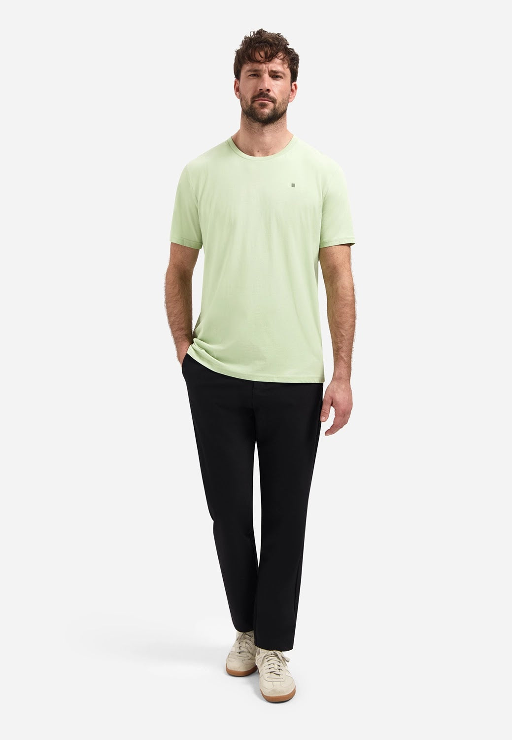 No Excess Solid Crew Neck Tee in Green