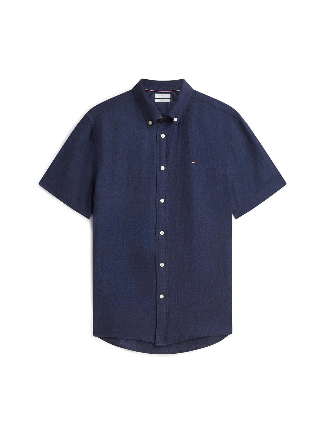 Tommy Hilfiger 100% Linen Short Sleeve Shirt in Carbon Navy