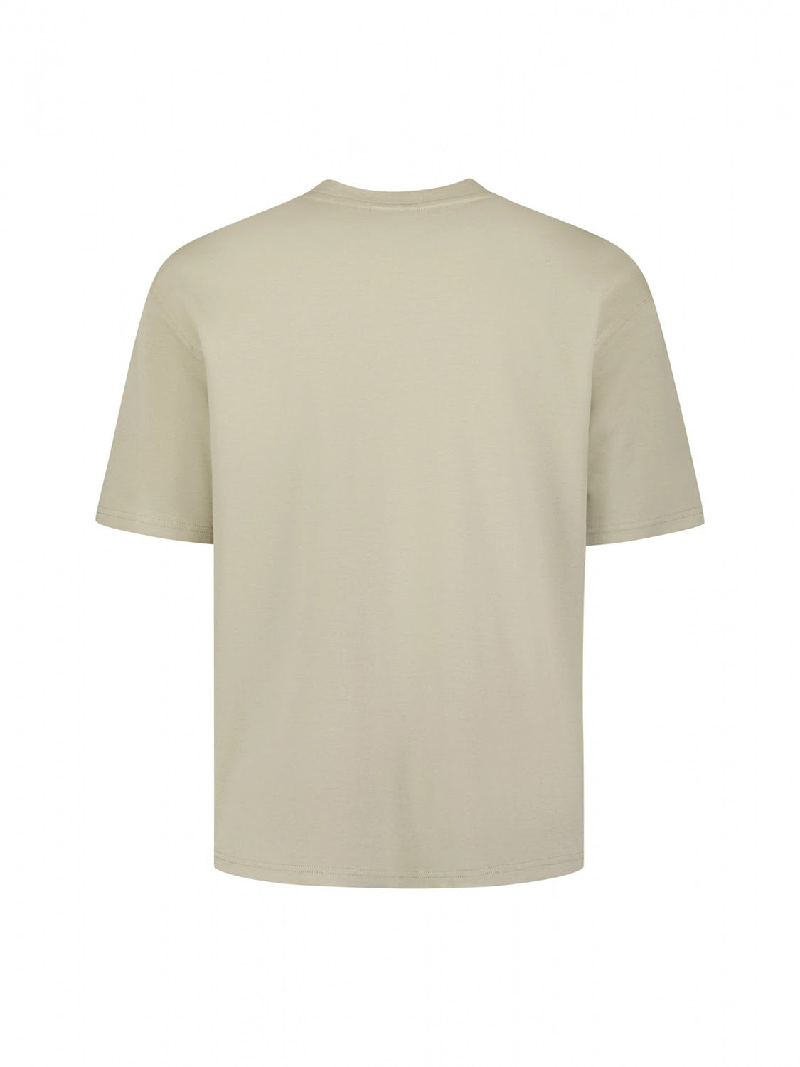 No Excess Relaxed Fit Solid Crew Neck Tee in Taupe