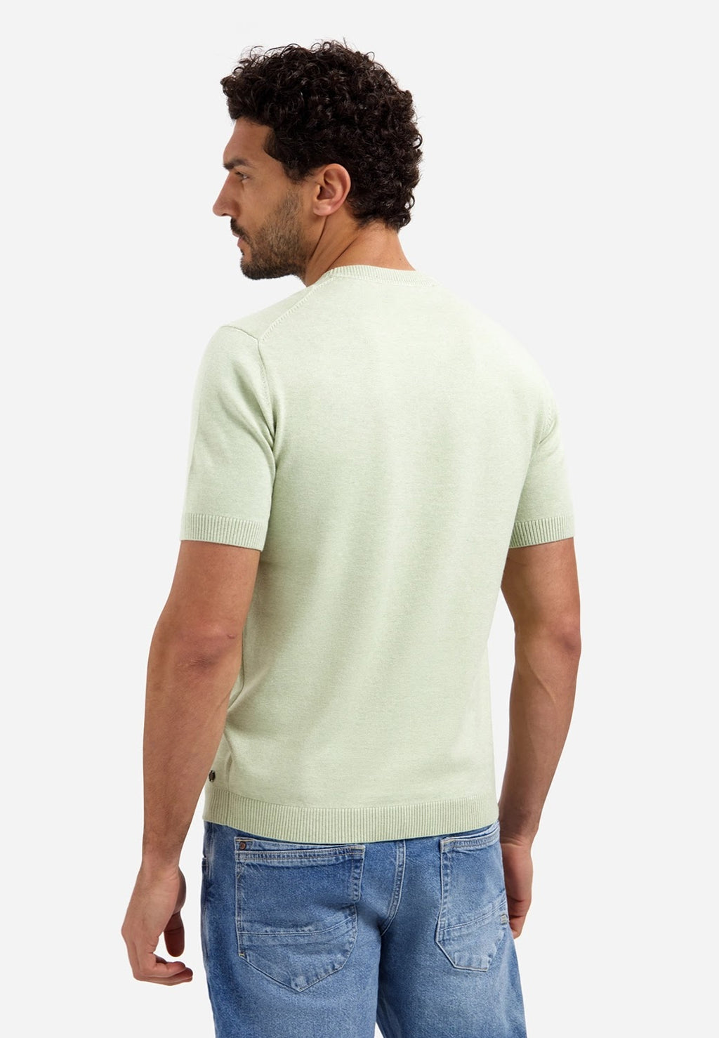 No Excess Knit Crew Neck Tee in Green