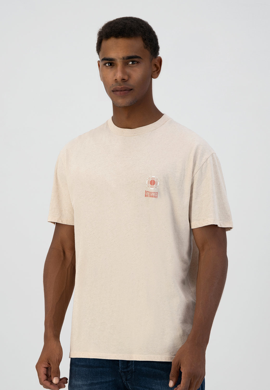 DSTREZZED GRAPHIC LOOSE FIT CREW NAPS T-SHIRT 202868