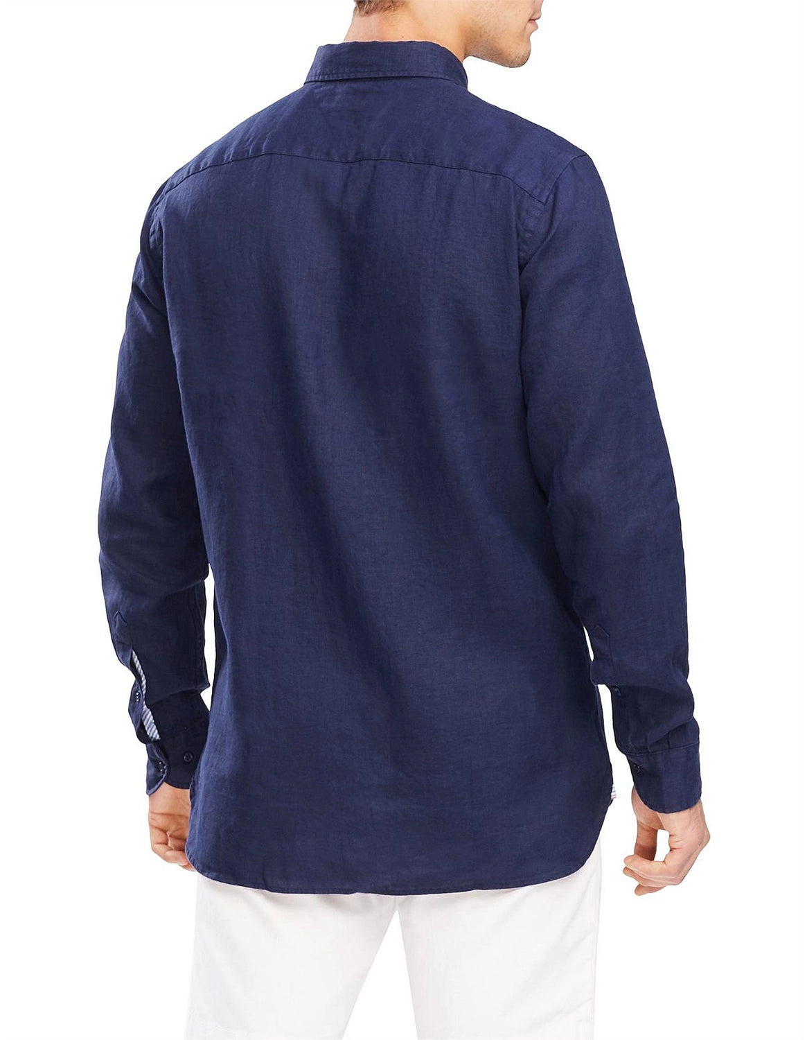 TOMMY HILFIGER PIGMENT DYED SOLID LINEN L/S SHIRT MW0MW34602