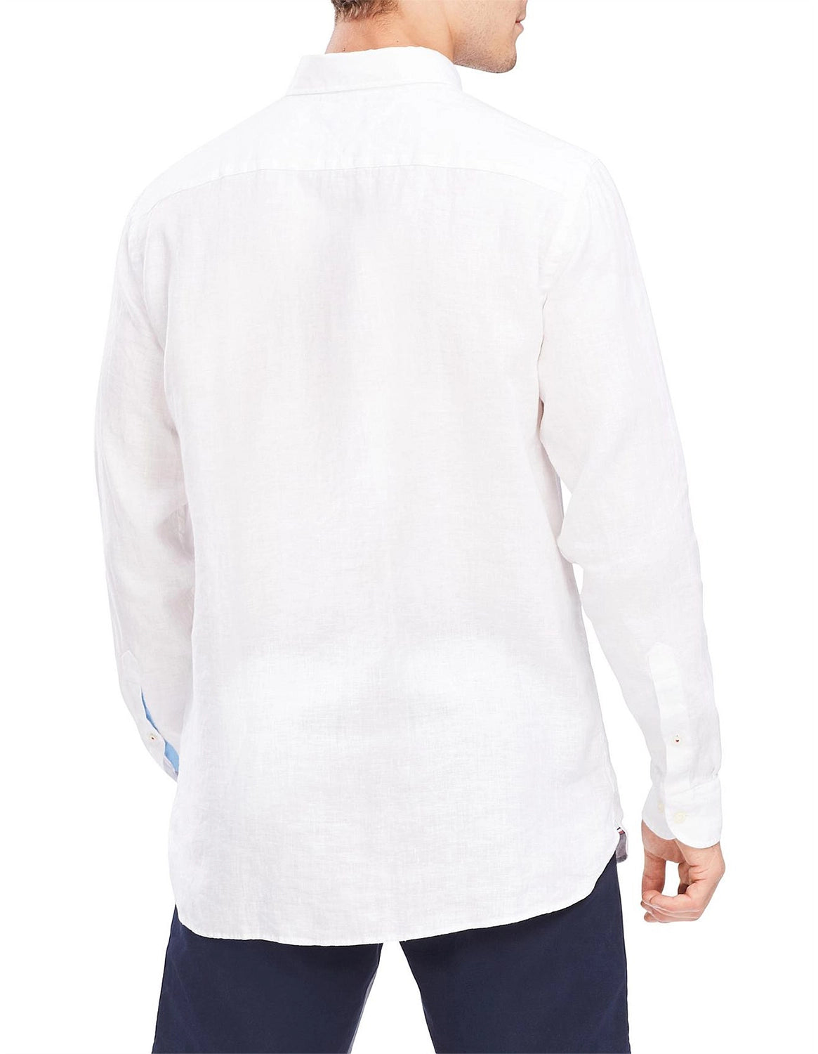 TOMMY HILFIGER PIGMENT DYED SOLID LINEN L/S SHIRT MW0MW34602