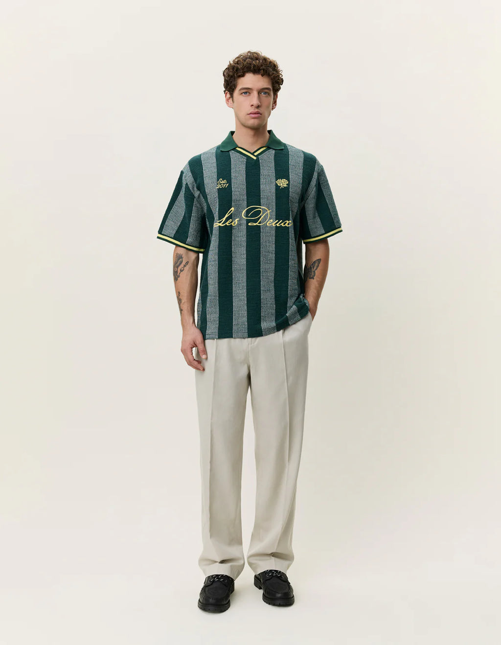 LES DEUX STRIPE JACQUARD FOOTBALL JERSEY 1001968