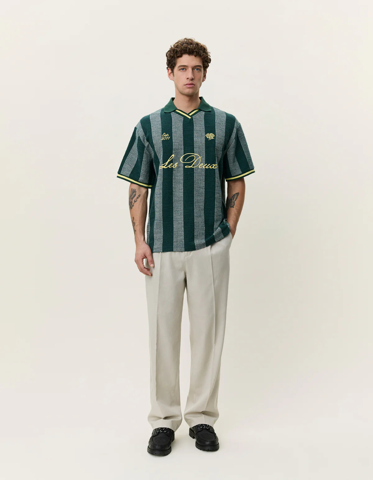 LES DEUX STRIPE JACQUARD FOOTBALL JERSEY 1001968