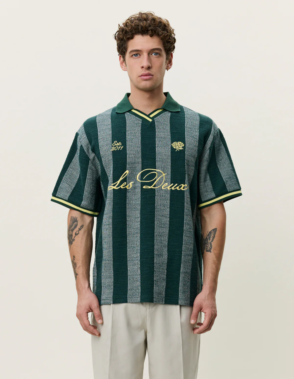 LES DEUX STRIPE JACQUARD FOOTBALL JERSEY 1001968