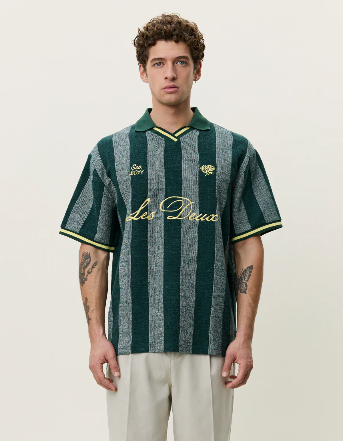 LES DEUX STRIPE JACQUARD FOOTBALL JERSEY 1001968