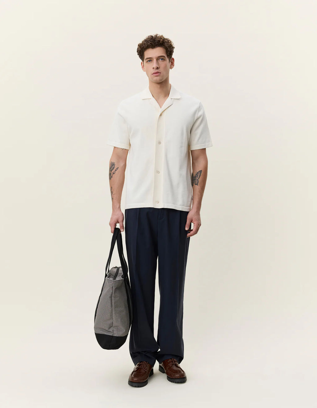 LES DEUX BOUQUET KNITTED S/S SHIRT 1001972