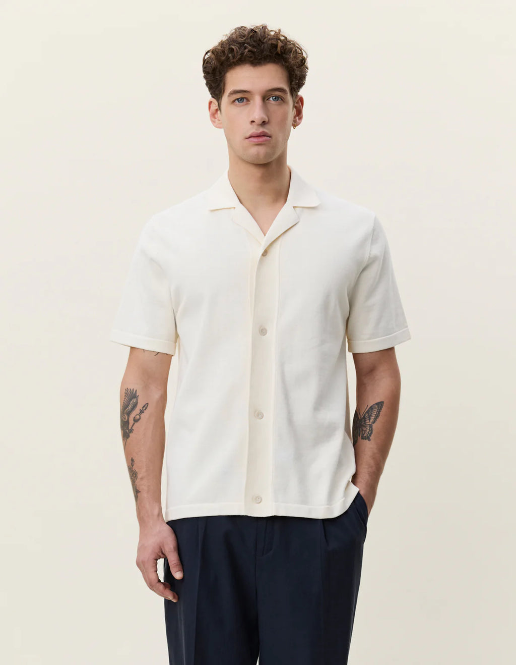 LES DEUX BOUQUET KNITTED S/S SHIRT 1001972