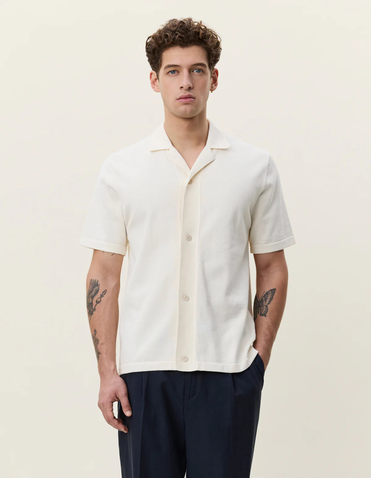 LES DEUX BOUQUET KNITTED S/S SHIRT 1001972