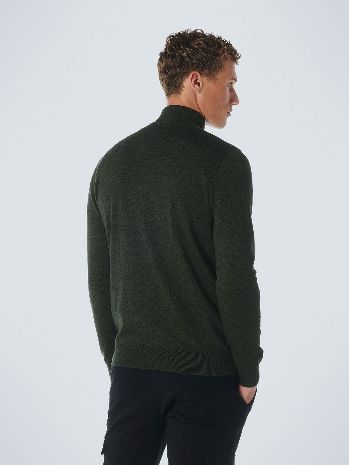 NO EXCESS PULLOVER 2 COLOURED MELANGE HALF ZIP 21210885SN