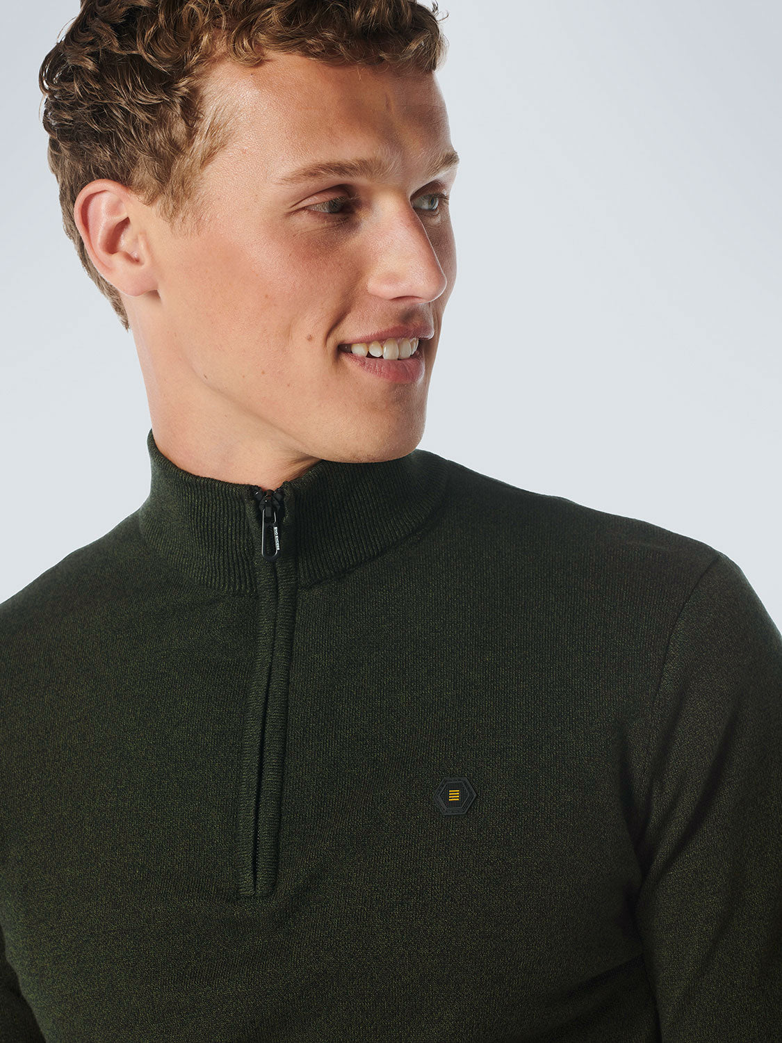 NO EXCESS PULLOVER 2 COLOURED MELANGE HALF ZIP 21210885SN