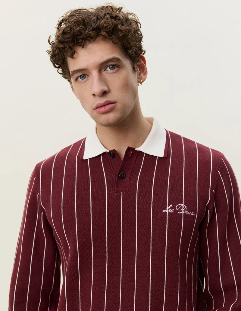 LES DEUX SIGNATURE KNITTED L/S POLO 1002153