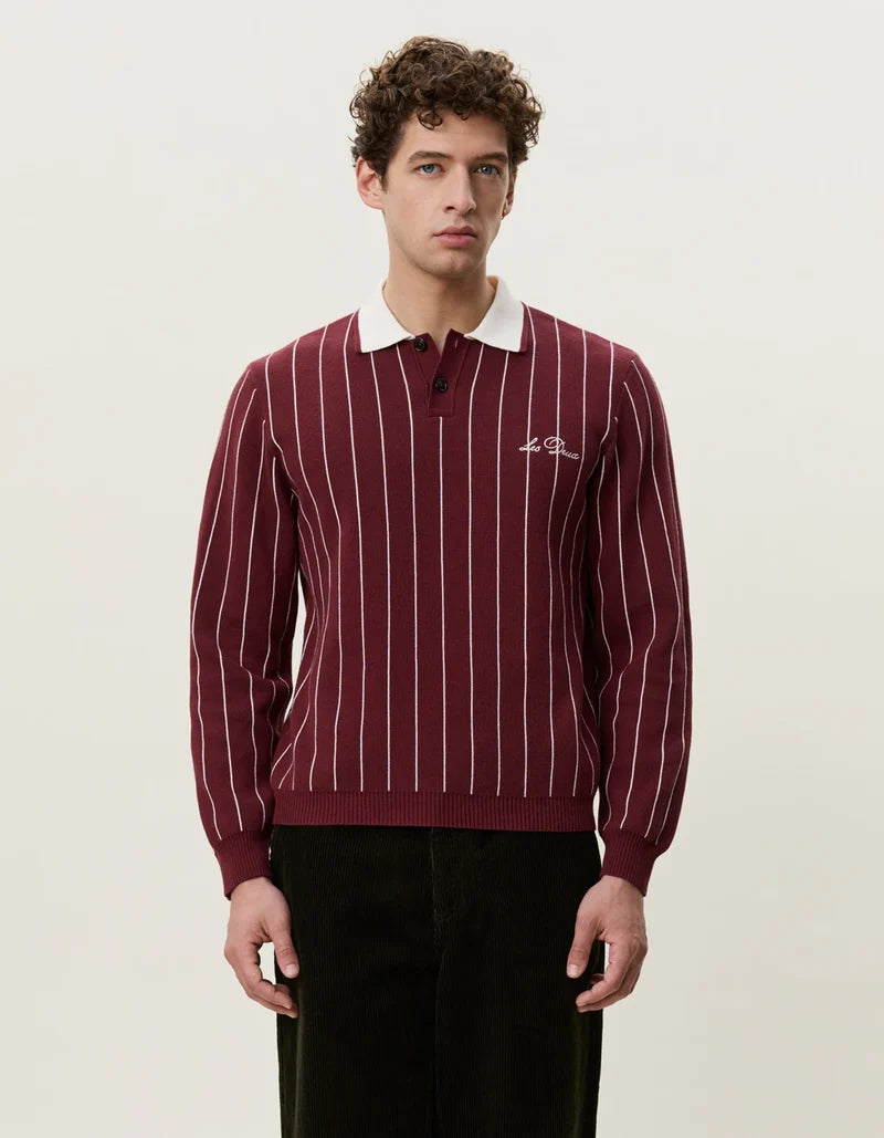 LES DEUX SIGNATURE KNITTED L/S POLO 1002153