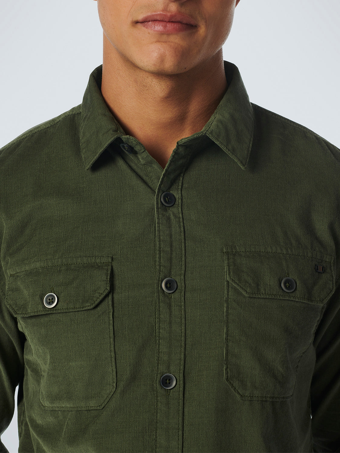 NO EXCESS SOLID CORDUROY 2 POCKET L/S SHIRT 21430837SN