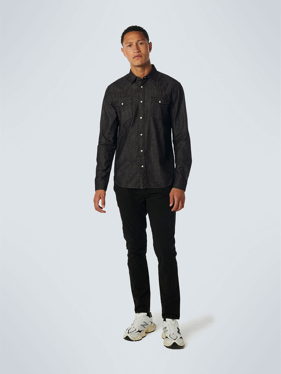 NO EXCESS DENIM TWILL L/S SHIRT 1480832