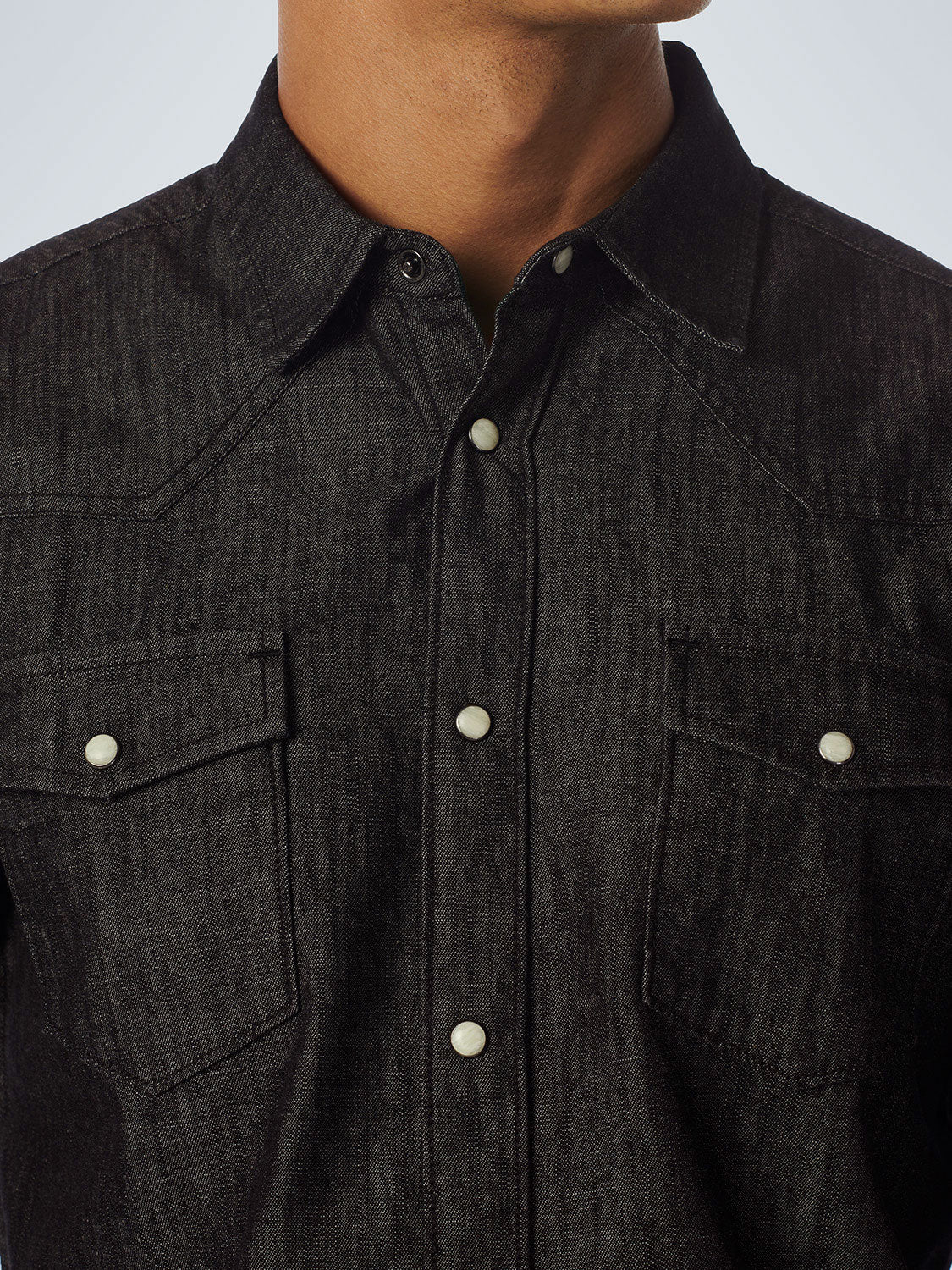 NO EXCESS DENIM TWILL L/S SHIRT 1480832
