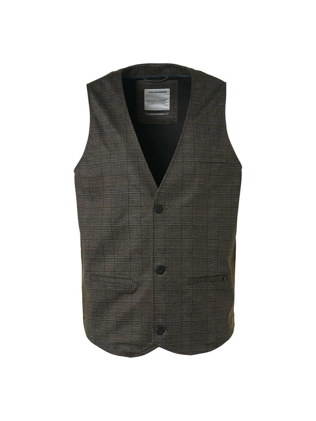 NO EXCESS JERSEY STRETCH CHECK GILET 21640805