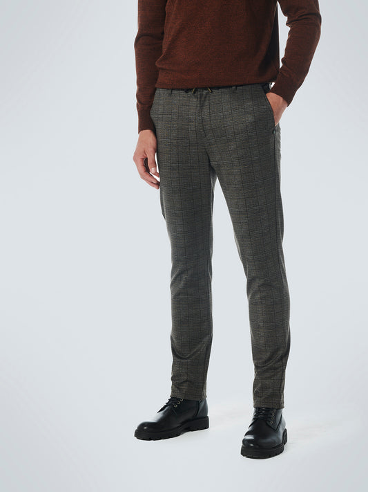 NO EXCESS JERSEY STRETCH CHECK TROUSER 217050805