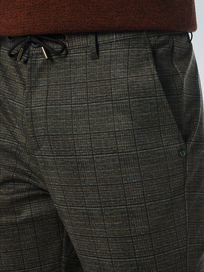 NO EXCESS JERSEY STRETCH CHECK TROUSER 217050805