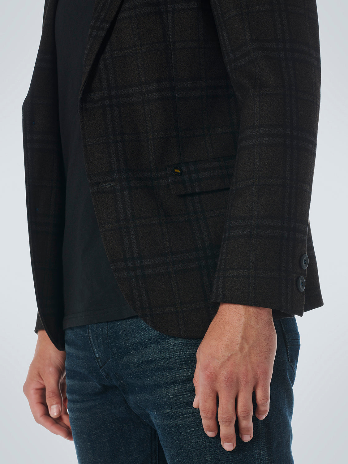 NO EXCESS JERSEY STRETCH CHECK BLAZER 21910906