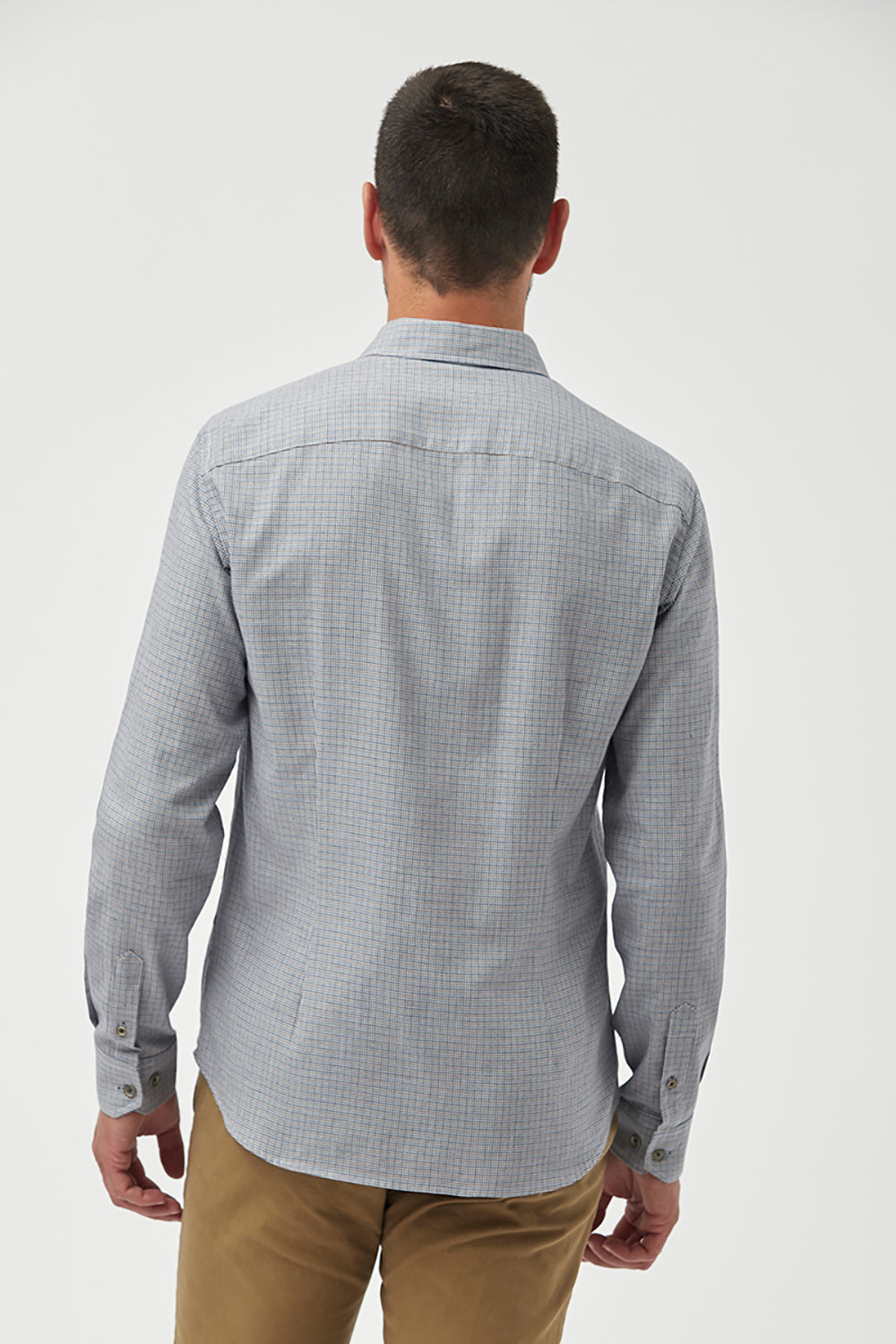 FLORENTINO COTTON L/S BUTTON DOWN HOUNDSTOOTH SHIRT 320805