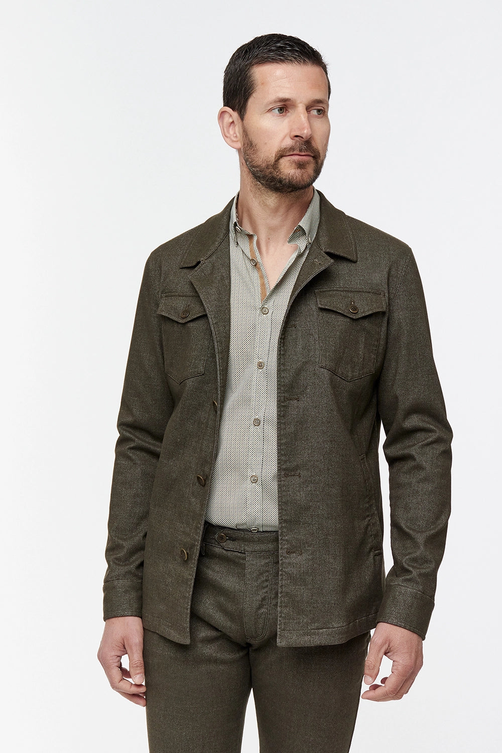 FLORENTINO SOFT LYOCELL MIX OVERSHIRT 224349-420701