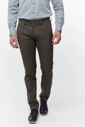 FLORENTINO COTTON STRETCH POW CHECK SPORTS TROUSER 224568-422702