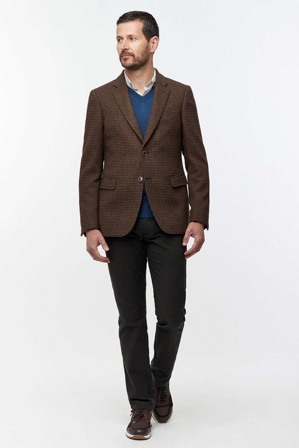 FLORENTINO WOOL BLEND HOUNDSTOOTH BLAZER 224933-420302