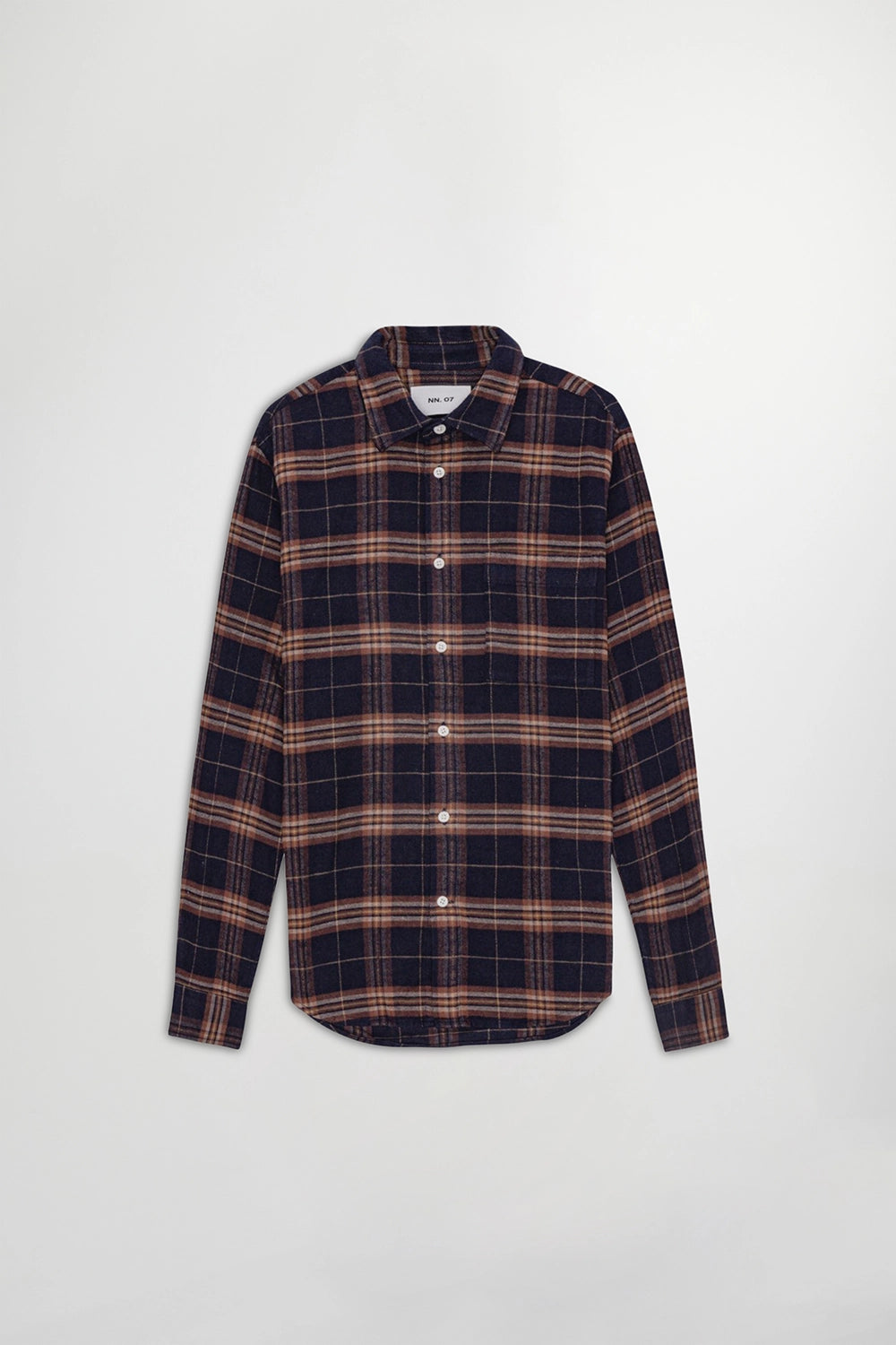 NN07 ARNE 100% COTTON FLANNEL L/S SLIM FIT CHECK SHIRT 5166