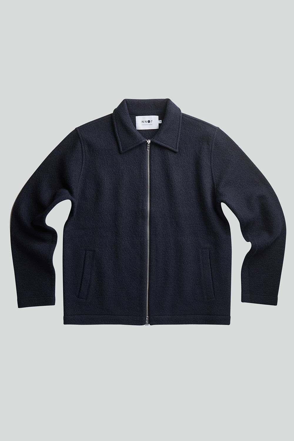 NN07 IVAN BOILED MERINO WOOL ZIP THRU JACKET 6398