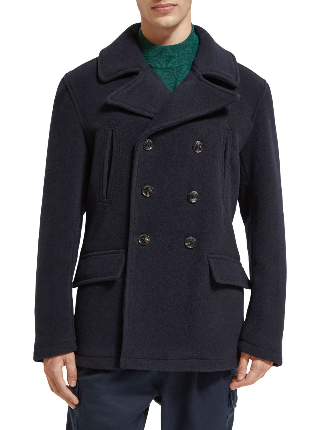 SCOTCH & SODA WOOL BLEND PEACOAT 174398