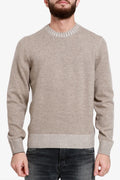 GRAN SASSO ITALIAN WOOL CASHMERE RIBBED CREW NECK 23155