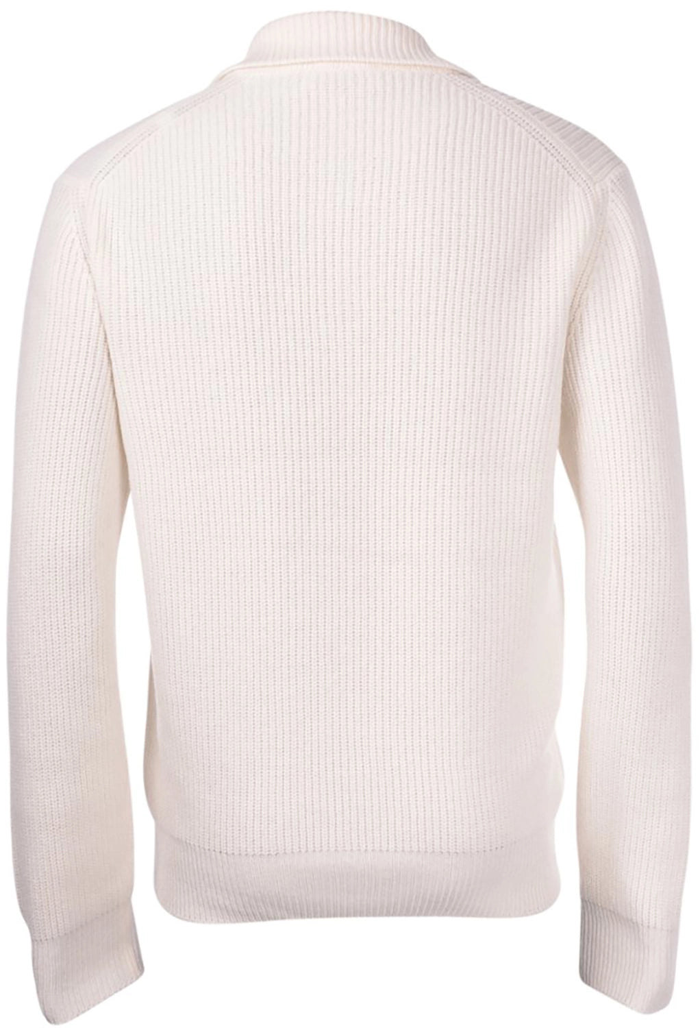 GRAN SASSO ITALIAN WOOL RIBBED TENNIS L/S SKIPPER COLLAR KNIT 23163