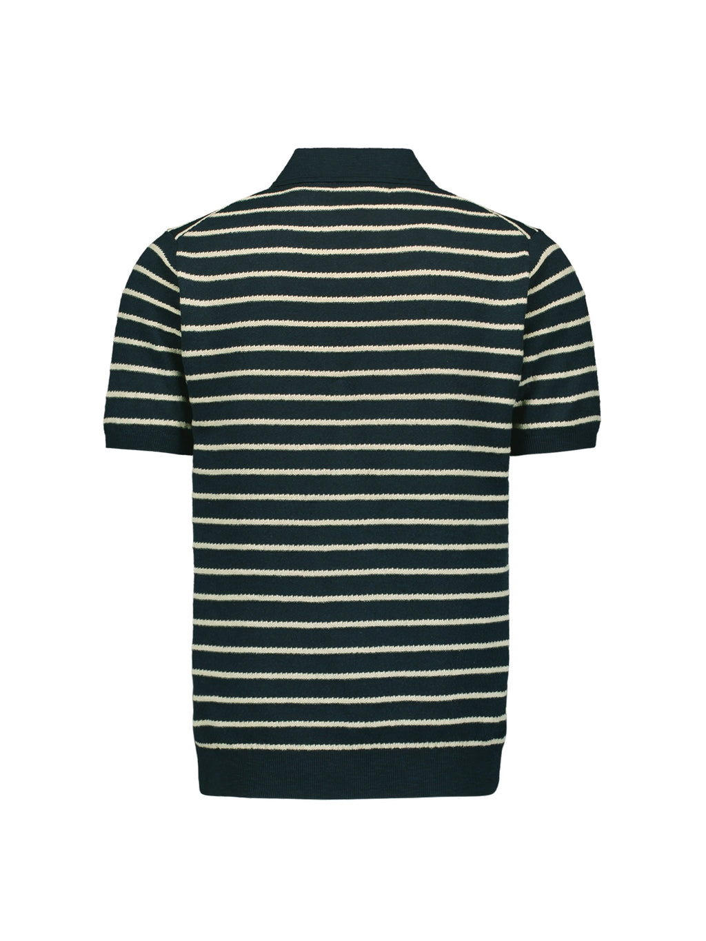 NO EXCESS LINEN BLEND S/S JOHNNY COLLAR KNITTED POLO 23210242