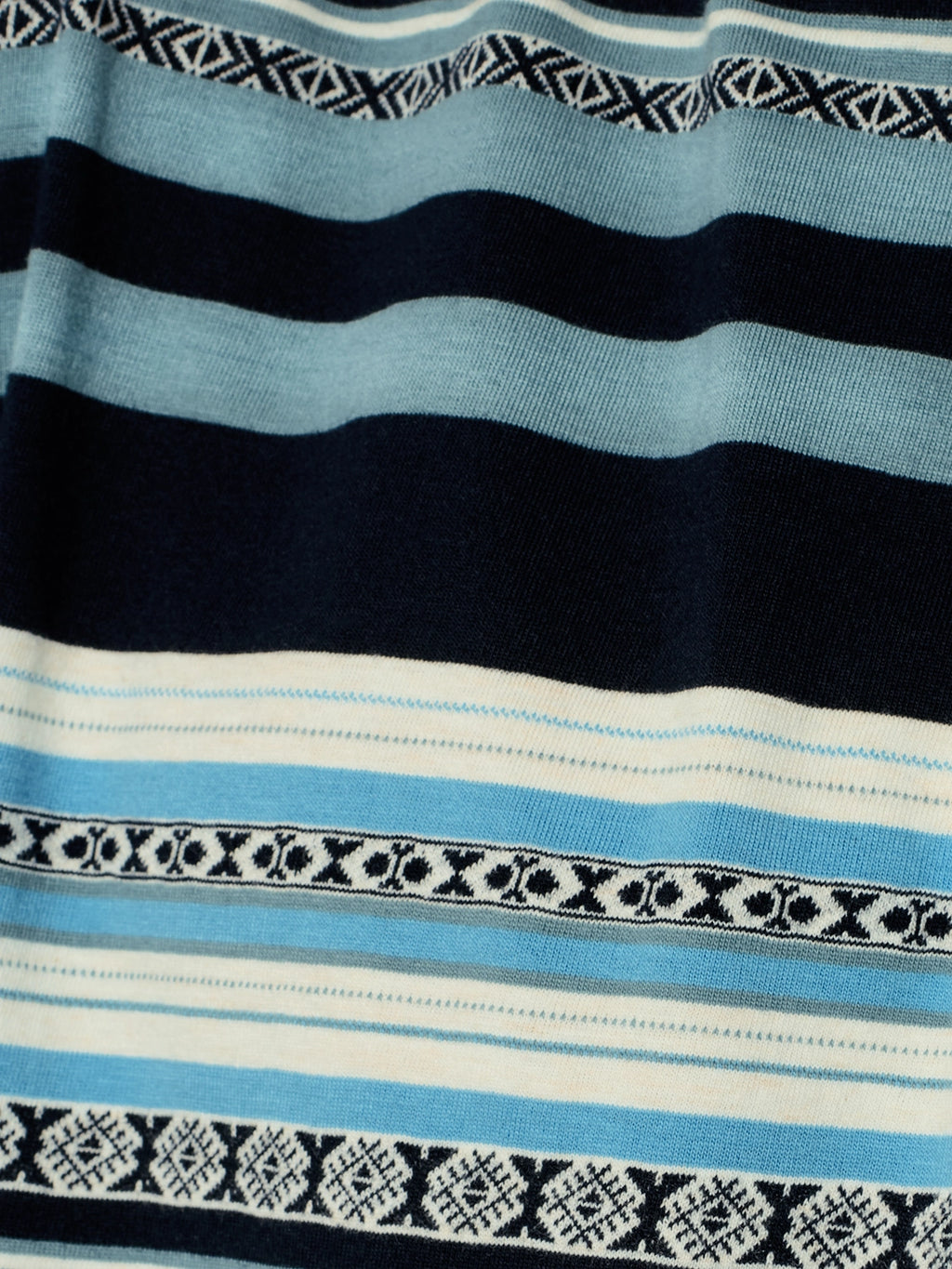 NO EXCESS MULTI STRIPE PRINT CREWNECK T-SHIRT 23350352