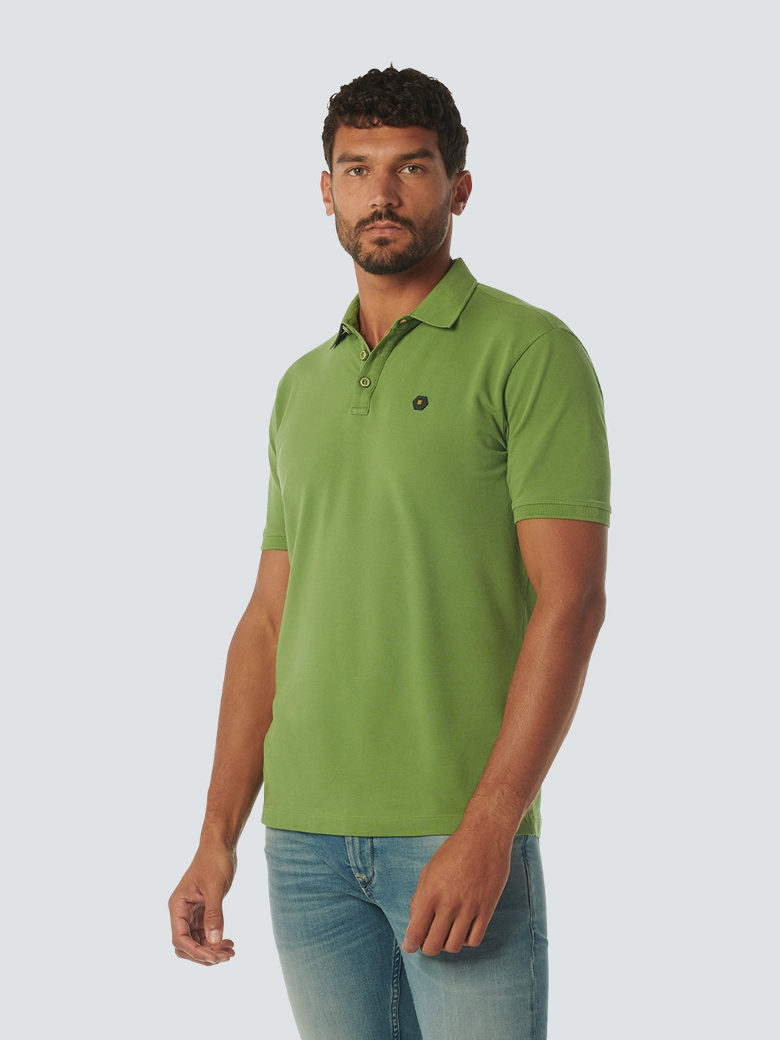 NO EXCESS STRETCH PIQUE COTTON SOLID POLO 23380101SN